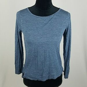 Madewell women XS blue tee long‎ sleeve pullover 00